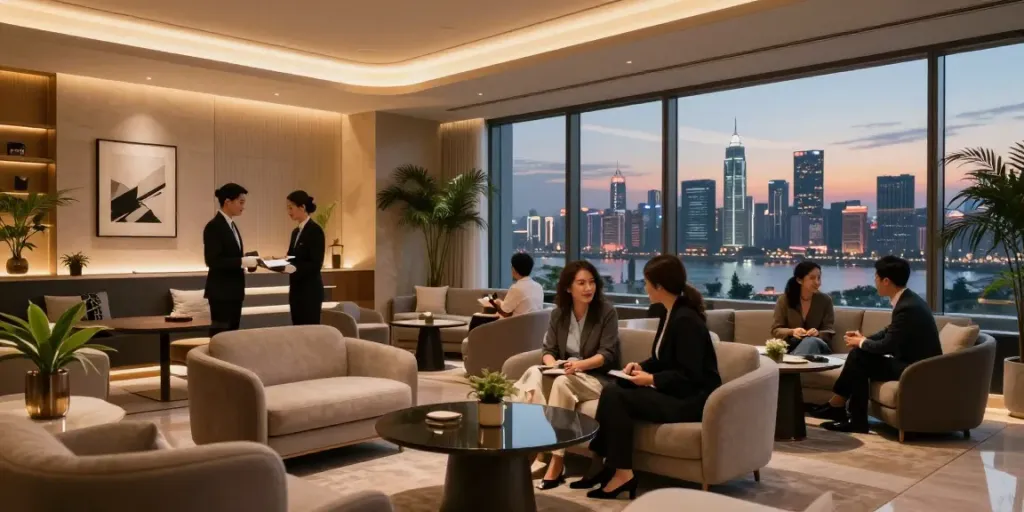 Exclusive ROKOK88 VIP lounge offering luxurious comfort and personalized service.