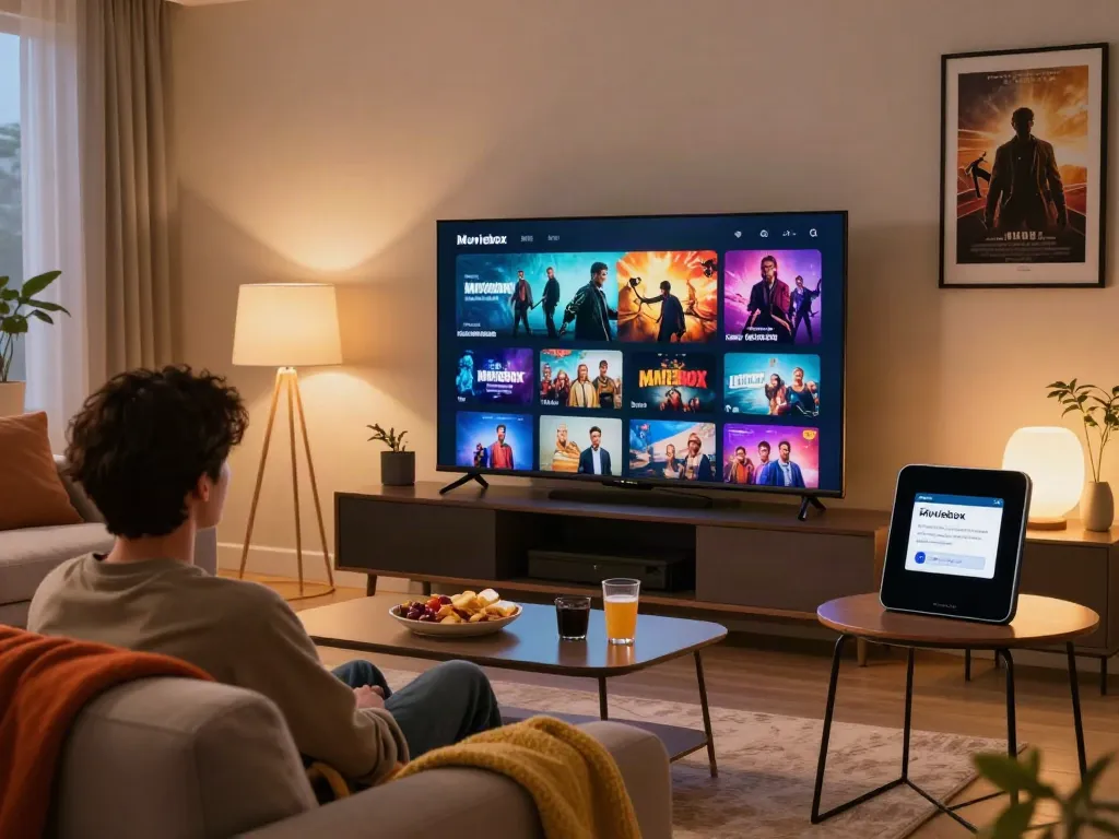 Explore the Moviebox app at https://moviesbox.net.co/ while enjoying a cozy streaming experience at home.